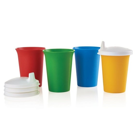 New Tupperware Bell Tumblers set of 4 w/seals - Picture 1 of 3